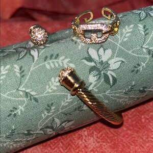 Adjustable Status Fashion Jewelry Set (Ring and Bracelet)